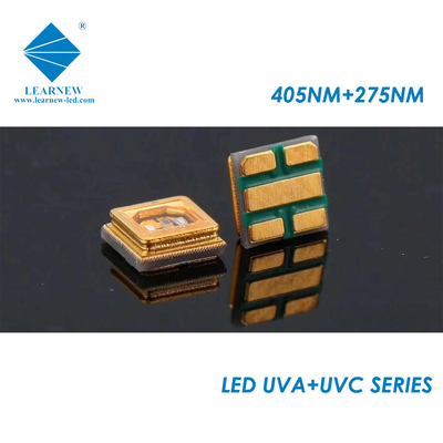 UVC UVAシリーズ0.5w 265-285nm 395-405nm 3535穂軸SMDの破片の水晶ガラス レンズ