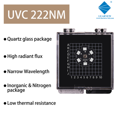 高性能モデルが付いている222nm 4040 1W 4.0x4.0mm SMD UVC LEDの破片