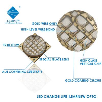 1616 UVA LED チップ 高効率 100w 48-54v 365nm 385nm 395nm 60-90deg 3Dプリンター用