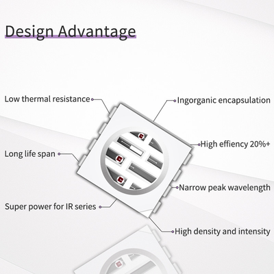卸売 SMD5050UYFIR SERIES 0.5w LED チップ 585-595nm 840-850nm 80-100mW カメラと3Dプリンタのための無料サンプル