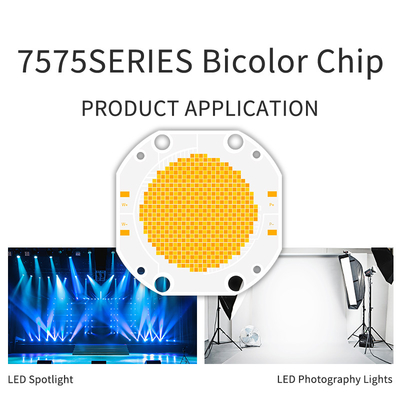 600w+600w ダブルカラーコブLEDチップ 7575 ディムブル 2700-6500k 54v 60v 写真用ライト