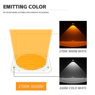 双色COB 6060 二色LEDCOB 幅広く色 DC 205V 300w+300w LEDCOBチップ