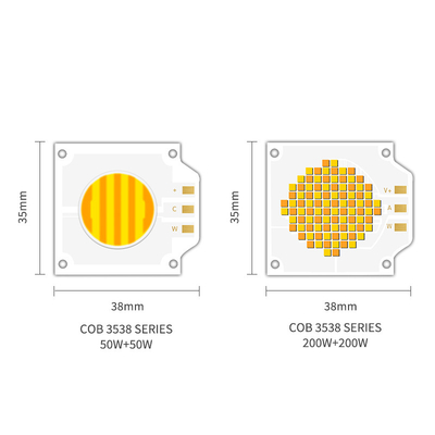 2700k 6500k 調節可能なCCT LED COB 500W 200W 高電力 Ra95 Ra97 COB 写真ランプのためのLEDチップ