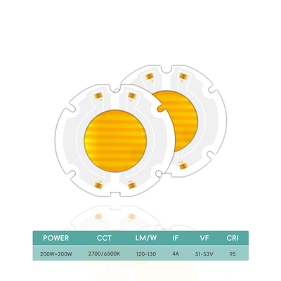 AC 51-53V 2700K-6500K フルスペクトル LED チップ 200w AC COB LED チップ