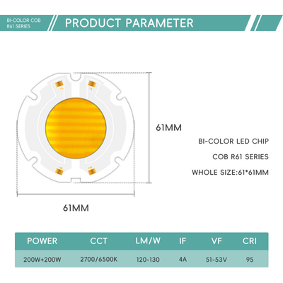 工場価格 60X60MM バイカラー LED チップ SMD LED パネル フル RGB カラー 数珠 200W チップ