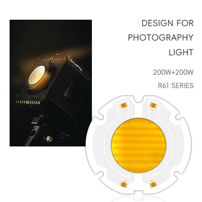 高功率200W R61 60X60MM 34MM LED COBチップ ステージライトのためのバイカラーフリップチップ CCT 620nm/460nm