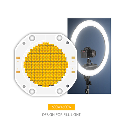 工場価格 75*75 60V 600W+600W デュアルCCT LED COB バイカラー COB LEDチップ ハイパワー COB LED
