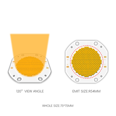 工場価格 75*75 60V 600W+600W デュアルCCT LED COB バイカラー COB LEDチップ ハイパワー COB LED