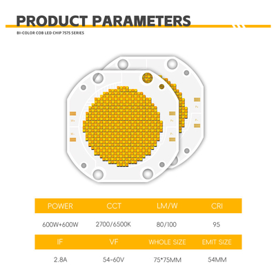 600W RGBWW フリップチップ 工場 パーソナライゼーション 高出力 COB LEDチップ