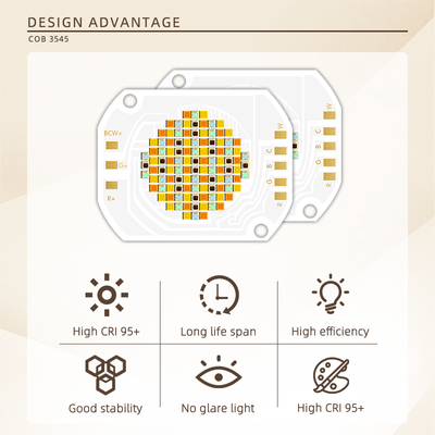 3545 LEDチップ 350W RGBCW 45-48V 高明るさ COB