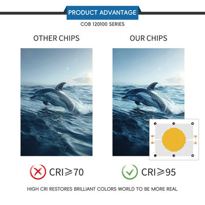 高効率COB LEDチップ、10000時間の動作寿命、120°の視野角、舞台照明および写真照明用Algainp材料