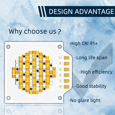 高品質RGBWW 3538 COB LEDチップ、2年保証、24-26V入力電圧、LEDステージライト用10000時間動作