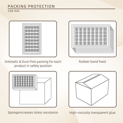 350W RGBWW 5 in 1 色 COB LED チップ、45-48V 入力電圧、120° 配光角、写真撮影用照明