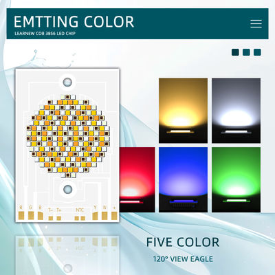 高出力 COB LED チップ 300W 500W RGBWW 38x56mm 110LM/W 2400K-7000K 商業照明用