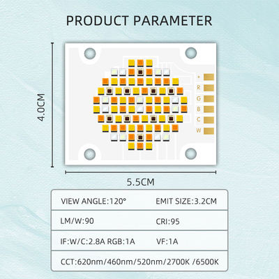 高出力 COB LED チップ RGBWC 五色 180W 300W DC 21v-48v ステージおよび写真照明用