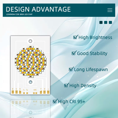 高出力 COB LED チップ 300W 500W RGBWW 38x56mm 110LM/W 2400K-7000K 商業照明用