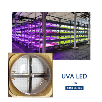 工場直販高出力UVA LEDチップ SMD6868 365nm 385nm 395nm 10W UV LEDライト UV硬化および3Dプリンター用