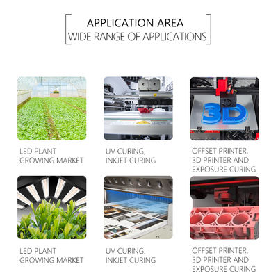 強力な放射10W UVA SMD6868 365nm 紫色グローUVA LEDチップ、非可視光UV硬化用途向け