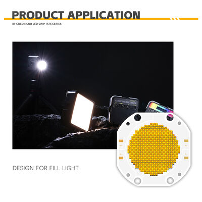 600W+600W BICOLOR COB LED CHIP CCT COB 7575 SERIES 調節可能COB LED チップ 写真照明 調節可能 白色 CRI95 10A