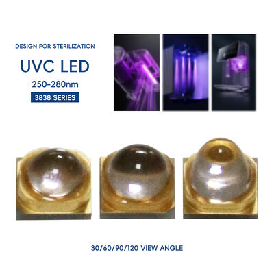 UV LED UV-C LED 3W 110mW 500mA LED 270nm 3838 275nm UV LED 高出力 UV UVC LED UV-C LED 265nm UVC
