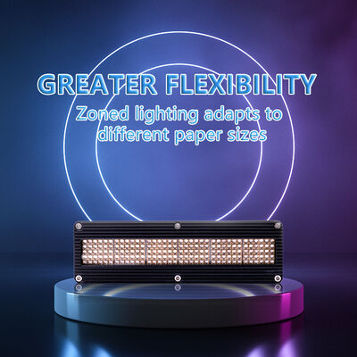 長寿命 AC220V 1200W 硬化 UV LED システム 395nm 長さ310mm 印刷機 12w/cm2 0-12V 調光 オフセットプリンター