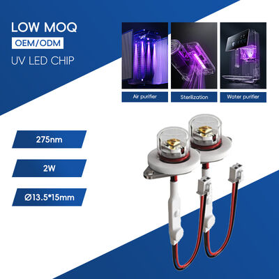 高効率のエコ価格 UV UV-C DC12V UVC 275nm LED モジュール 0.5W 40mA IP68 DC24V 水空気浄化 6-10mW