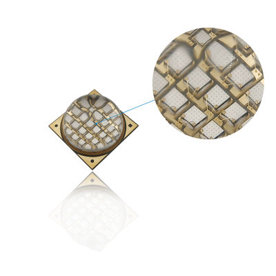100W 395nm 60-90度 UVA LED COB チップ クォーツガラスレンズによるUV固化