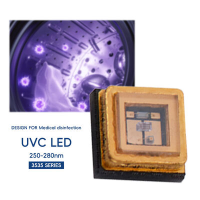 高出力UVC 3535 LEDチップ 1W 5-7V 250nm 260nm 270nm 280nm 光源ランプダイオードビーズ（硬化用）