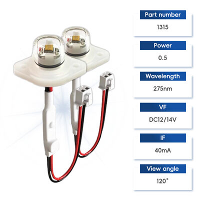 高効率のエコ価格 UV UV-C DC12V UVC 275nm LED モジュール 0.5W 40mA IP68 DC24V 水空気浄化 6-10mW
